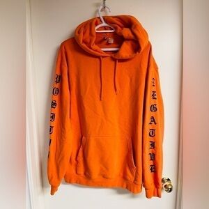 h&m orange hoodie size L